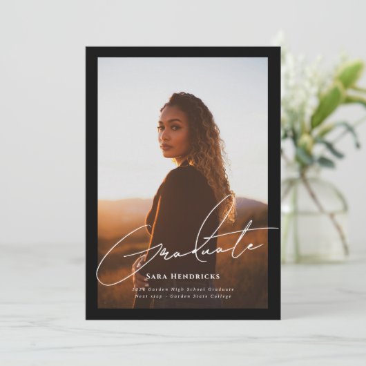 Carte Annonces de photos de l'élégante graduation de scr (Debout devant)