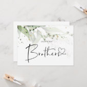 Carte Annonces de révélation de grossesse pour frère Nou (Devant/Arrière en situation)