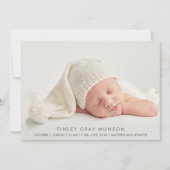 Carte Annonces simples photos de naissance (Devant)