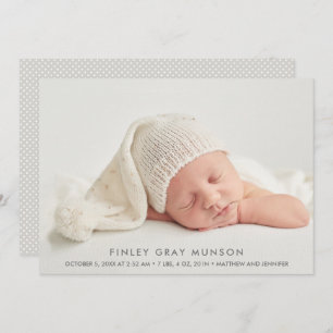 Carte Annonces simples photos de naissance