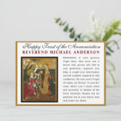 Carte Annonciation catholique Vierge Marie Mémoire Prièr (Debout devant)