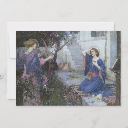 Carte Annonciation de John William Waterhouse (Devant)