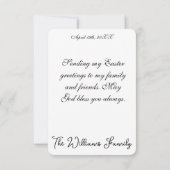 Carte Annonciation de la Résurrection Image  Salutations (Dos)