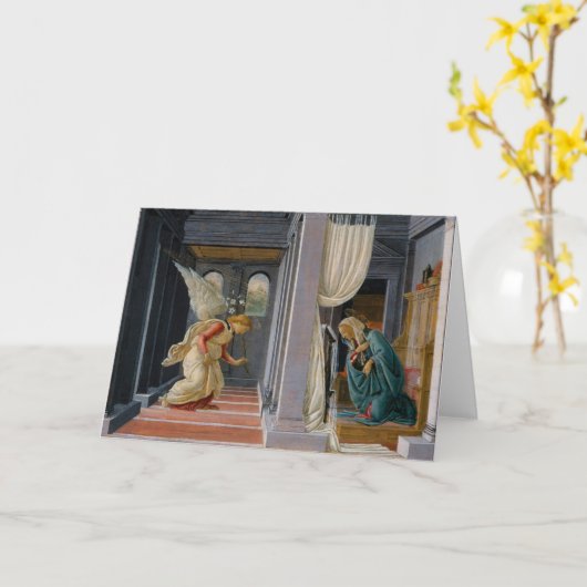 Carte Annonciation de Sandro Botticelli (Fleur jaune)