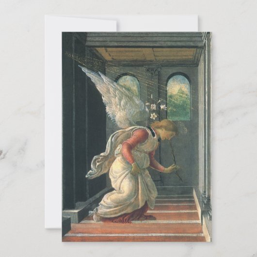Carte Annonciation (détail de l'ange) de Sandro Botticel (Devant)