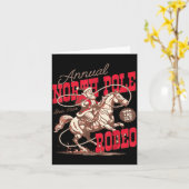 Carte Annual North Le Rodeo Cowboy Santa Howdy Christmas (Fleur jaune)