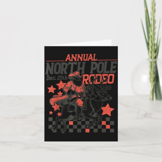 Carte Annual North Le Rodeo Santa Western Cowboy Christm (Devant)