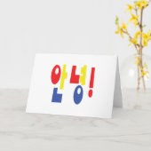 Carte Annyeong ! Coréen Hi / Hello 안 녕 Hangul (Fleur jaune)