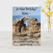 Carte Another Birthday?  Card with Paphos ancient ruins (Fleur jaune)