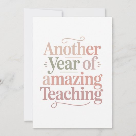 Carte Another Year of Amazing Teaching (Devant)