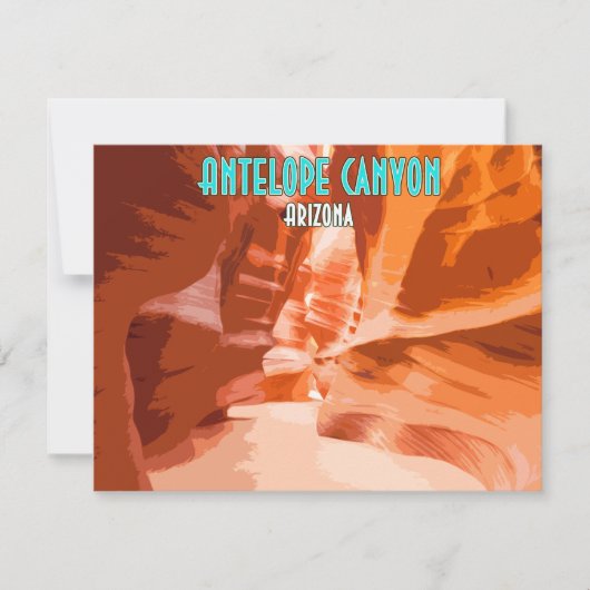 Carte Antelope Canyon Page Arizona Vintage Flat Card (Devant)