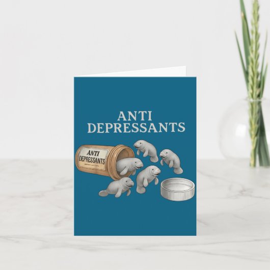 Carte Anti Depressants Manatees (Devant)