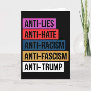 Carte Anti Haine Mensonges Racisme Fascisme Résister Pro