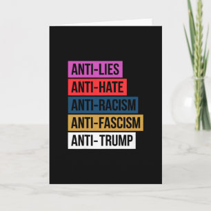 Carte Anti Haine Mensonges Racisme Fascisme Résister Pro