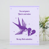 Carte Anti-Saint-Valentin - Cœur Brisé (Debout devant)