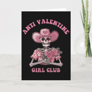 Carte Anti Saint-Valentin Girls Club squelette unique va