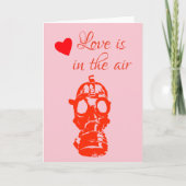 Carte Anti Saint Valentin l'Amour est dans l'Air Masque (Devant)