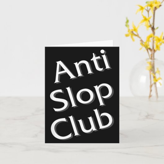 Carte Anti Slop Club Artificial Intelligence Ai Llm Desi (Fleur jaune)