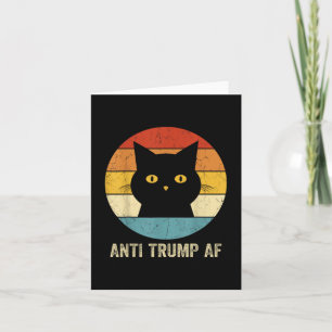 Carte Anti Trump Af Tee Retro Funny Anti Trump Cat