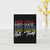 Carte Anti Trump Hate Mies Et Fascisme Résistent Au Vote (Fleur jaune)