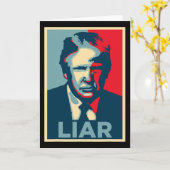 Carte Anti Trump Obama Hope Poster Liar  (Fleur jaune)