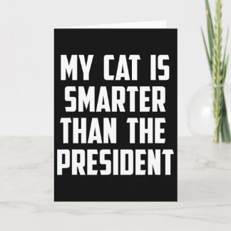 Carte Anti Trump pour hommes et femmes avec chats 