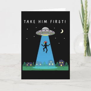 Carte Anti Trump Prenez-Le D'abord Message Caché Alien