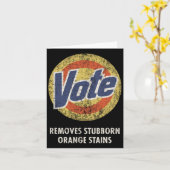 Carte Anti-Trump Vote Detergent Fun Vintage (Fleur jaune)