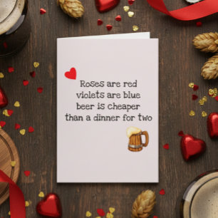 Carte Anti Valentine's Day Beer Funny
