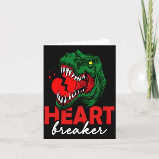 Carte Anti Valentines Day Single Heart Breaker T Rex Di (Devant)