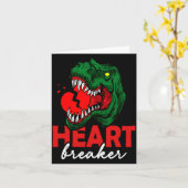 Carte Anti Valentines Day Single Heart Breaker T Rex Di (Fleur jaune)