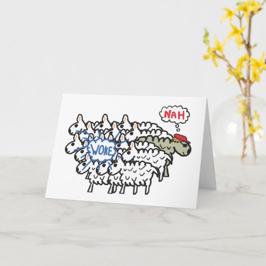Carte Anti Woke Sheep (Fleur jaune)