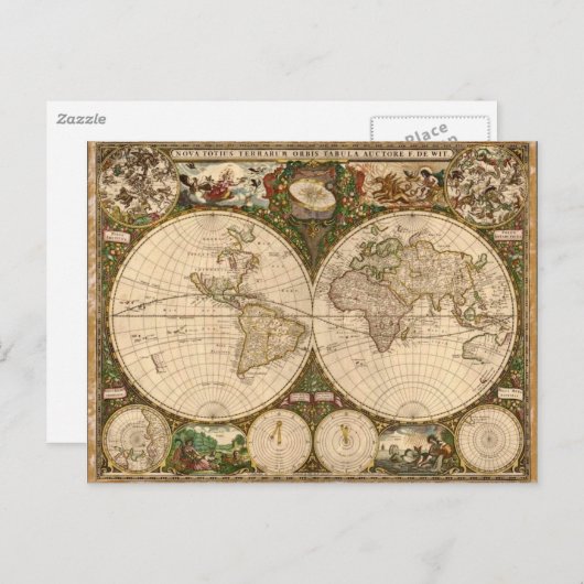CARTE ANTIQUE (Devant / Derrière)