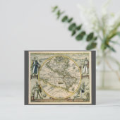 Carte antique, 1596, America Sive Novus Orbis (Debout devant)