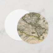 Carte antique, 1596, America Sive Novus Orbis (Devant / Derrière)