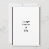 Carte Antique American Fire Works et le 4 juillet (Dos)