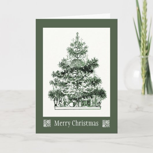 Carte Antique Arbre de Noël (Devant)