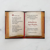 Carte Antique Book Wedding invite (personnalisable) (Intérieur)