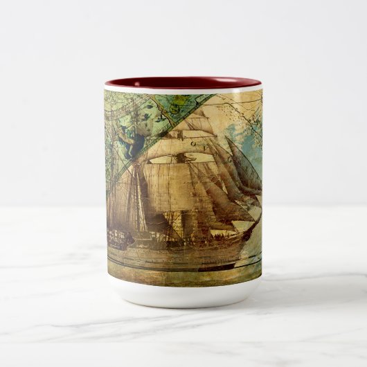 Carte Antique - Café-, Mug de Thé, Coupe (Centre)