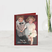 Carte Antique Child Dolls Sweet Couple Card (Devant)