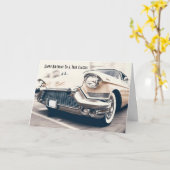 Carte Antique Classic Car Fan Birthday Card (Fleur jaune)
