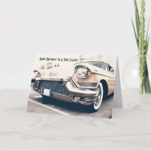 Carte Antique Classic Car Fan Birthday Card