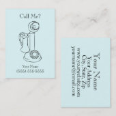 Carte antique de appeler/profil de téléphone (Devant / Derrière)