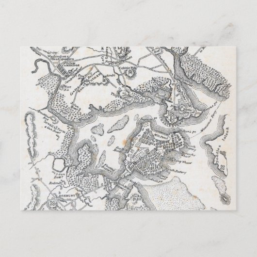 Carte antique de Boston | 1775-1776 (Devant)