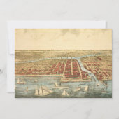 Carte antique de Chicago, LaSalle Street Invitatio (Devant)