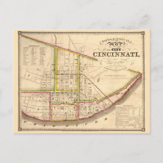 Carte antique de Cincinnati Ohio (Devant)