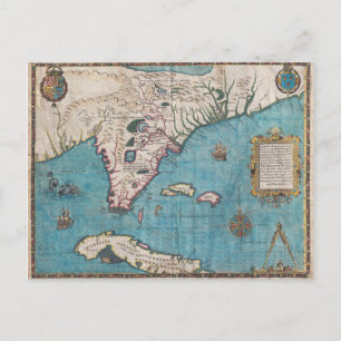 Carte antique de Floride et Cuba
