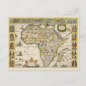 Carte antique de l'Afrique par Hondius et Jansson (Devant)