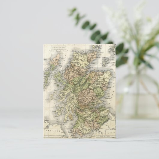 Carte antique de l'Écosse (Debout devant)