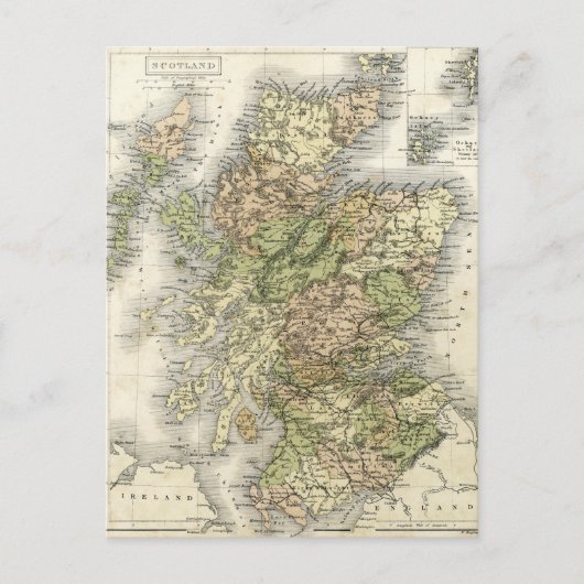 Carte antique de l'Écosse (Devant)